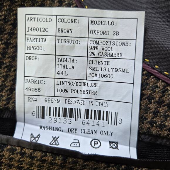 Pronto Moda Men Vtg Preppy Academia Wool Cashmere Blazer 44L Italy Elbow Patches - Picture 8 of 12